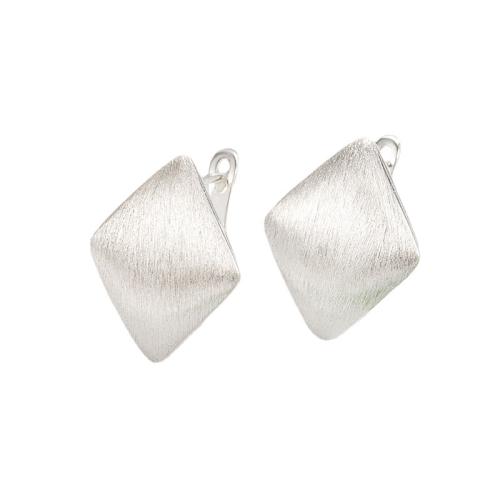 Brass Drop Earring, fashion jewelry & for woman, silver color 