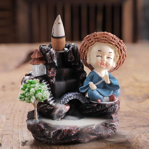 Incense Smoke Flow Backflow Holder Ceramic Incense Burner, Resin, for home and office & durable 