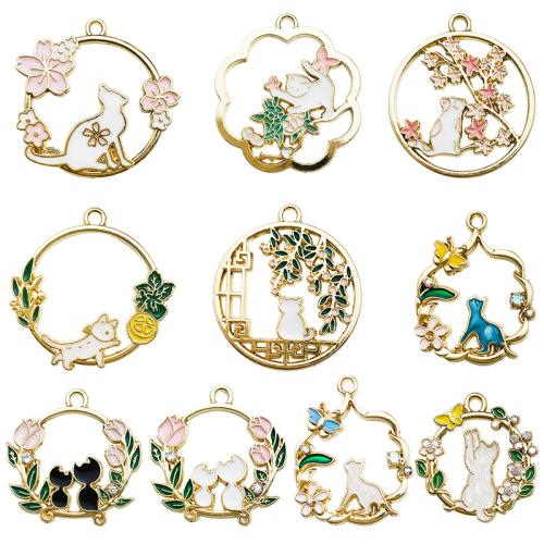 Zinc Alloy Enamel Pendants [