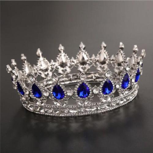 Bridal Tiaras, Zinc Alloy, with Glass & Rhinestone, fashion jewelry & for woman base diameter 125mm, opening diameter 150mm, height 55mm 