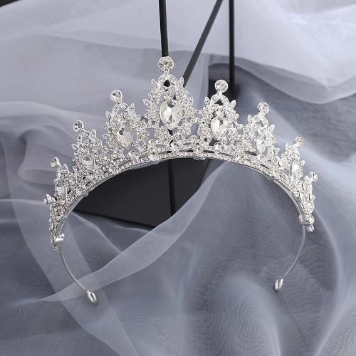 Bridal Tiaras, Zinc Alloy, with Rhinestone, fashion jewelry & for woman 