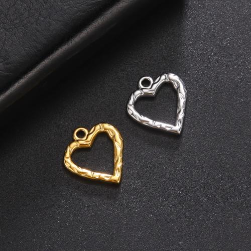 Stainless Steel Heart Pendants, 304 Stainless Steel, Vacuum Ion Plating, DIY 