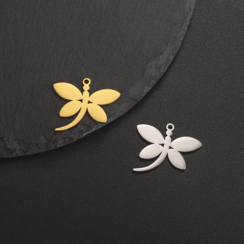 Stainless Steel Animal Pendants, 304 Stainless Steel, Dragonfly, Vacuum Ion Plating, DIY 