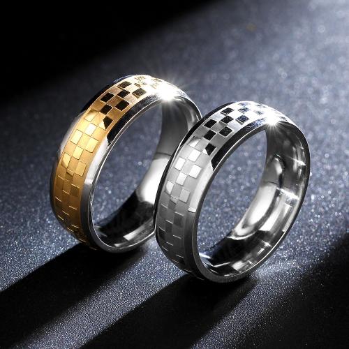 Edelstahl Fingerring, 316 Edelstahl, Modeschmuck & unisex & verschiedene Größen vorhanden, keine, 6mm, verkauft von PC