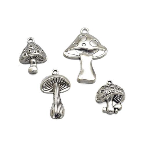 Zinc Alloy Jewelry Pendants, mushroom, antique silver color plated, DIY Approx 