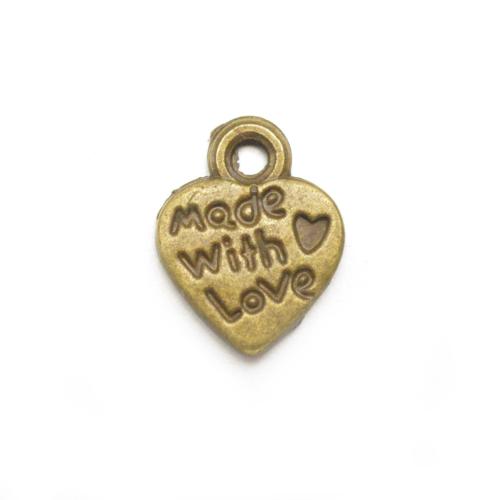 Zinc Alloy Heart Pendants, plated, DIY Approx [