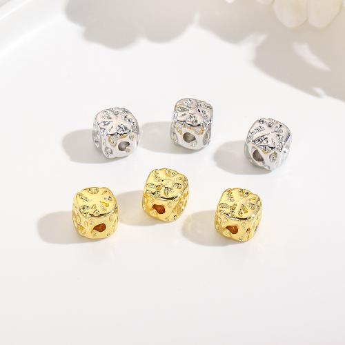 Brass Jewelry Beads, Square, plated, DIY 