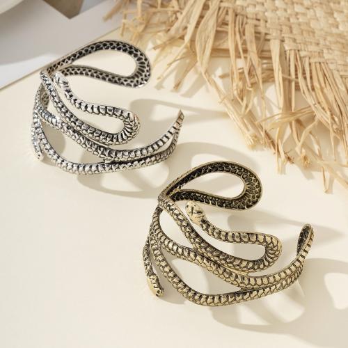 Iron Cuff Bangle, Snake, plated, for woman [