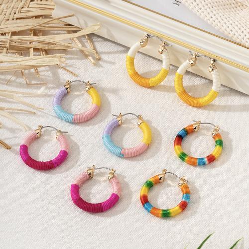 Zinc Alloy Leverback Earring, with Polyamide, handmade, for woman 