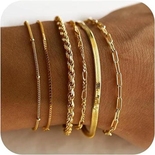 Stainless Steel Chain Bracelets, 304 Stainless Steel, plated & for woman cm [