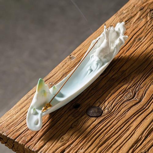 Porcelain Incense Seat, handmade, for home and office & durable [