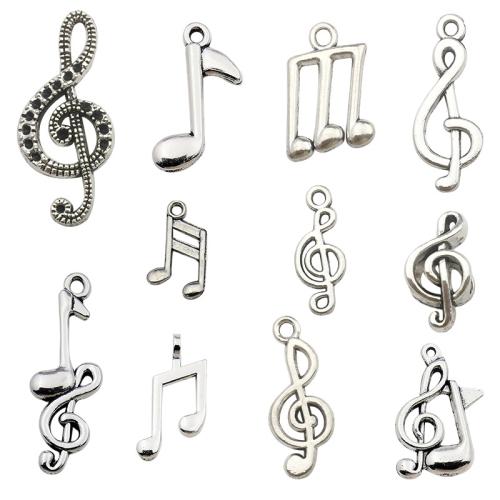 Musical Instrument Shaped Zinc Alloy Pendants, Music Note, DIY [