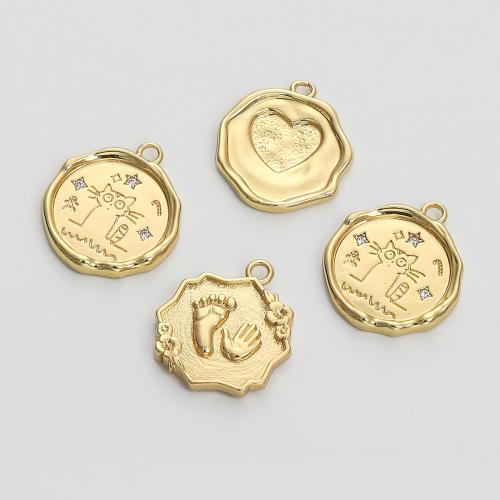 Brass Jewelry Pendants, gold color plated, DIY 