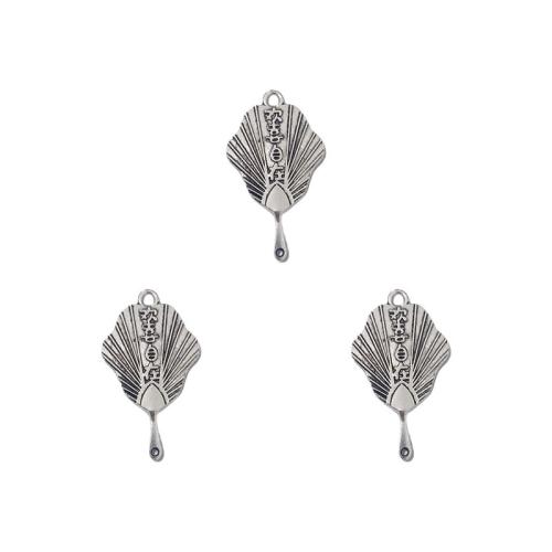 Zinc Alloy Jewelry Pendants, Fan, antique silver color plated, DIY Approx 