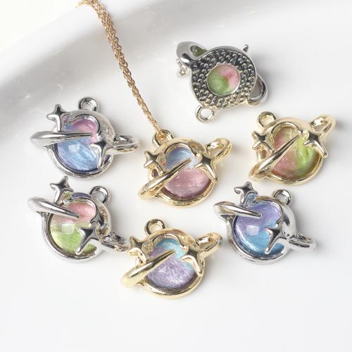 Resin Zinc Alloy Pendants, with Resin, plated, DIY [