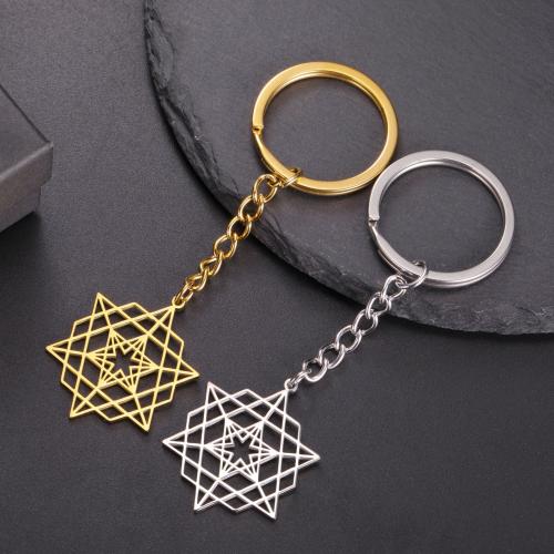 Stainless Steel Key Chain, 304 Stainless Steel, plated, multifunctional & Unisex & hollow x28mm 