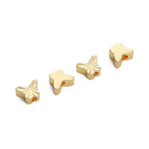 Brass Spacer Beads, Butterfly, plated, DIY golden [