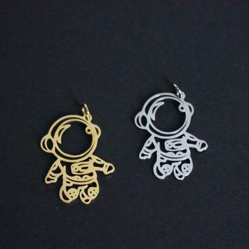 Stainless Steel Pendants, 304 Stainless Steel, Astronaut, plated, DIY nickel, lead & cadmium free 