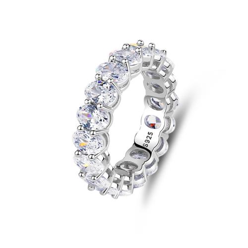 Zircon pavent argent sterling Bague, Argent sterling 925, bijoux de mode & normes différentes pour le choix & pavé de micro zircon & pour femme, Vendu par PC