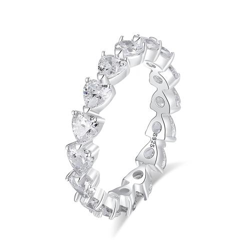 Zircon pavent argent sterling Bague, Argent sterling 925, bijoux de mode & normes différentes pour le choix & pavé de micro zircon & pour femme, Vendu par PC