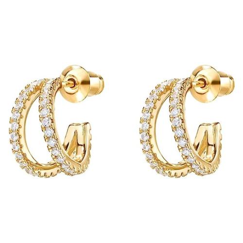 Cubic Zirconia Micro Pave Brass Earring, fashion jewelry & micro pave cubic zirconia & for woman 