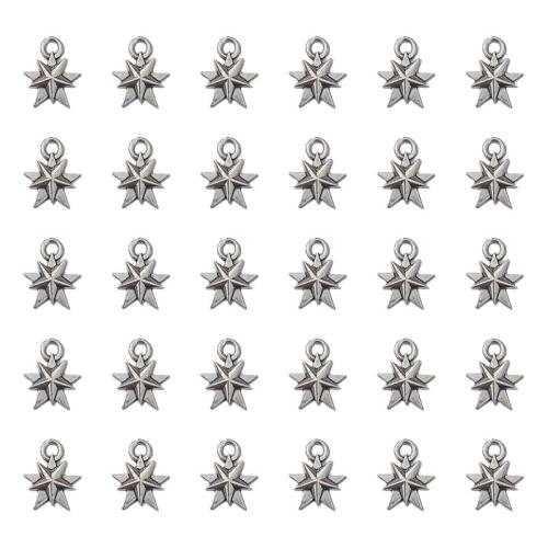 Zinc Alloy Jewelry Pendants, Star, antique silver color plated, DIY Approx 