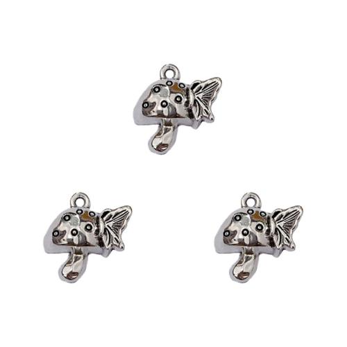 Zinc Alloy Jewelry Pendants, mushroom, antique silver color plated, DIY Approx 