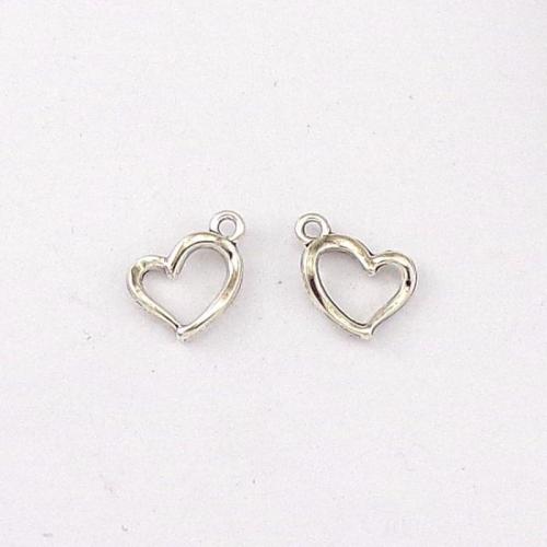 Zinc Alloy Heart Pendants, antique silver color plated, DIY Approx [