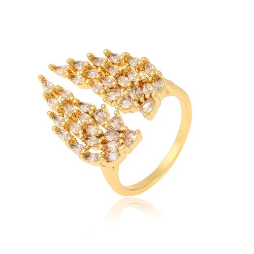 Cubic Zirconia Micro Pave Brass Finger Ring, plated, fashion jewelry & micro pave cubic zirconia 