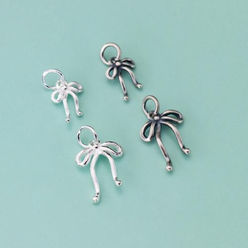 Sterling Silver Pendants, 925 Sterling Silver, Bowknot, DIY 