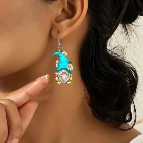 Acrylic Drop Earring, for woman, mixed colors 