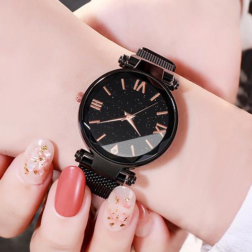 Zinc Alloy Watch Bracelet, with Glass, Round, plated, Chinese movement & for woman Approx 16-24 cm 