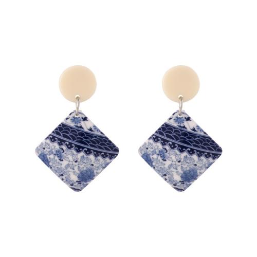 Acrylic Drop Earring, fashion jewelry & for woman, 45mm 