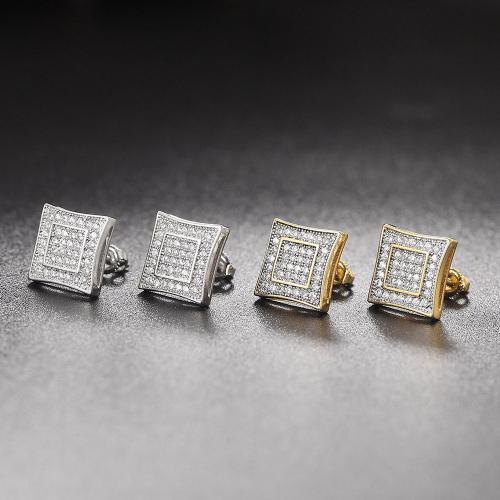 Cubic Zirconia Micro Pave Brass Earring, fashion jewelry & micro pave cubic zirconia & for woman 