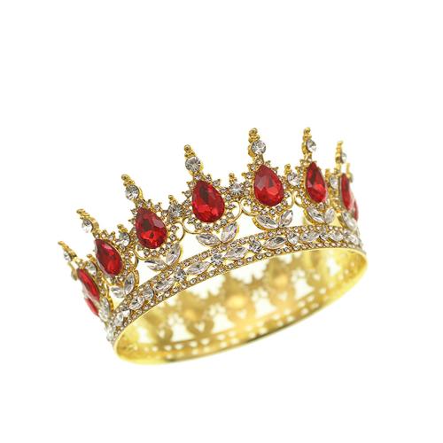 Couronne impériale de mariée, alliage de zinc, avec verre, bijoux de mode & pour femme & avec strass, plus de couleurs à choisir, Vendu par PC[