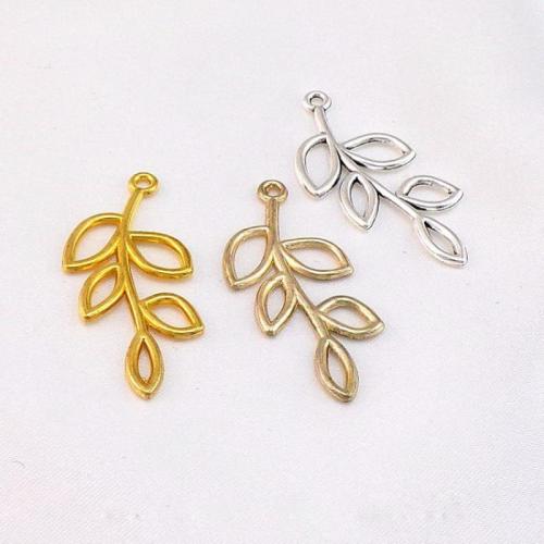 Zinc Alloy Leaf Pendants, plated, DIY Approx [