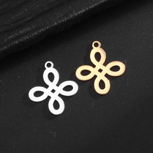 Stainless Steel Pendants, 304 Stainless Steel, Chinese Knot, Vacuum Ion Plating, DIY 