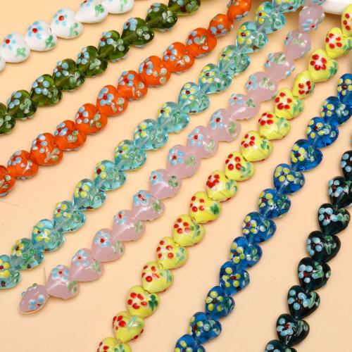 Holprige Lampwork Perlen, Herz, DIY, keine, 16x16mm, ca. 100PCs/Menge, verkauft von Menge[