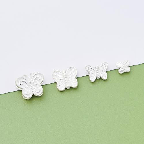 Sterling Silver Spacer Beads, 925 Sterling Silver, Butterfly, DIY silver color 