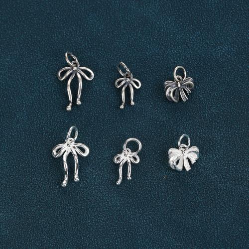 Sterling Silver Pendants, 925 Sterling Silver, Bowknot, DIY 