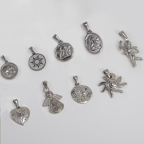 Stainless Steel Pendants, 304 Stainless Steel, plated, DIY 