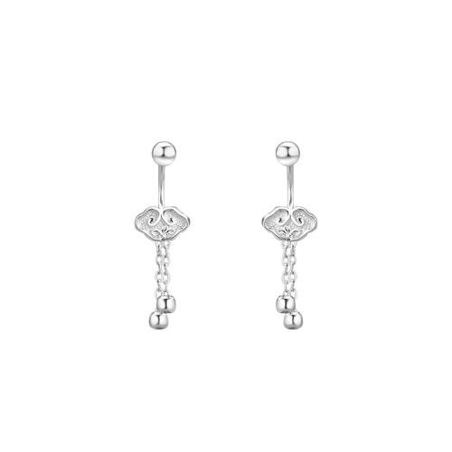 Sterling Silver Drop Earring, 925 Sterling Silver, for woman, silver color 