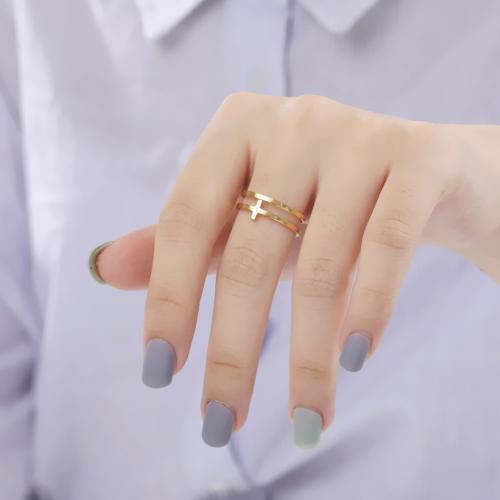 Edelstahl Fingerring, 304 Edelstahl, plattiert, unisex, keine, verkauft von PC