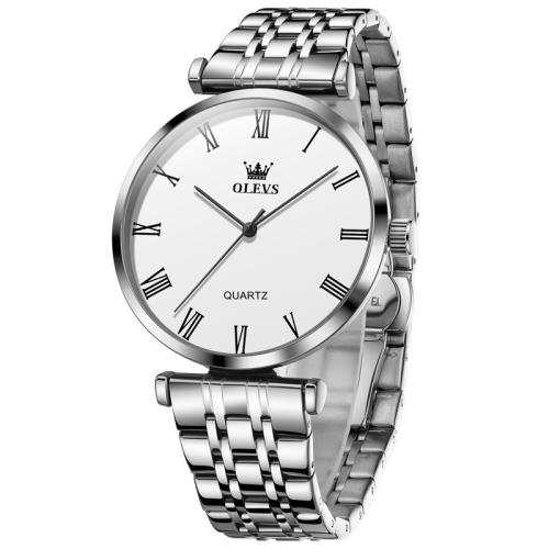 Zinc Alloy Watch Bracelet, with Glass & 304 Stainless Steel, Round, Vacuum Ion Plating, Life water resistant & Chinese movement & for man 