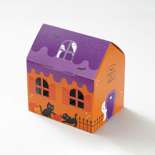 Papier Halloween Candy Box, Haus, Drucken, farbenfroh, 110x85x120mm, verkauft von PC