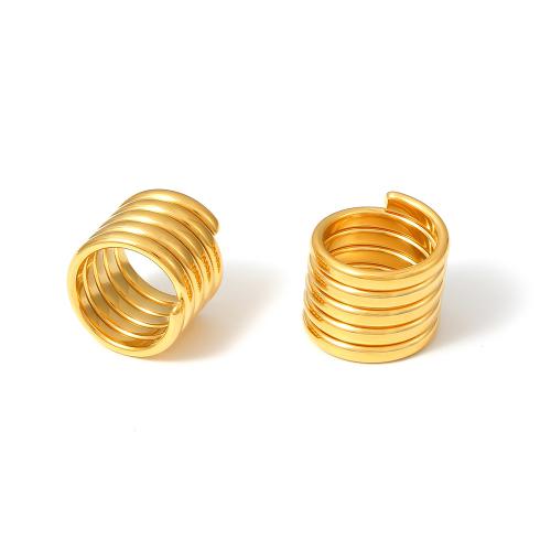 Edelstahl Fingerring, 304 Edelstahl, 18K vergoldet, Modeschmuck & verschiedene Größen vorhanden & für Frau, goldfarben, verkauft von PC