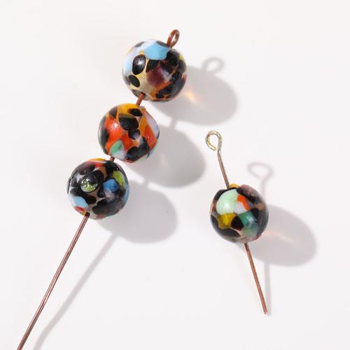 Plaqué Perles de verre, Rond, DIY, couleurs mélangées, 8mm, Environ Vendu par sac