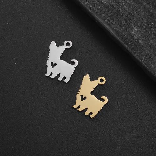 Stainless Steel Animal Pendants, 304 Stainless Steel, Cat, Vacuum Ion Plating, DIY 