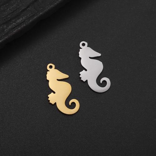 Stainless Steel Animal Pendants, 304 Stainless Steel, Seahorse, Vacuum Ion Plating, DIY 