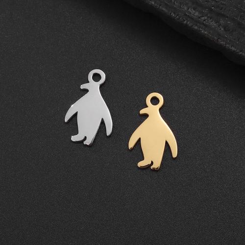 Stainless Steel Animal Pendants, 304 Stainless Steel, Penguin, Vacuum Ion Plating, DIY 